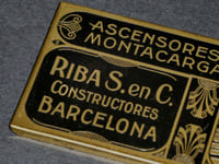 Plaque publicitaire en métal doré - Objet publicitaire - 1935