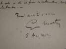 MARTY Georges - CARTE LETTRE AUTOGRAPHE SIGNEE, PARIS, 1902. Georges Marty