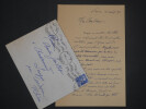 Hippolyte L&eacute;ty - Lettre autographe sign&eacute;e &agrave; Charles Jailllet - Vienne - 1951. Hippolyte L&eacute;ty