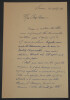 Hippolyte L&eacute;ty - Lettre autographe sign&eacute;e &agrave; Charles Jailllet - Vienne - 1951. Hippolyte L&eacute;ty