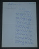 Georges LECOMTE, Dramaturge - LETTRE AUTOGRAPHE SIGN&Eacute;E, 1905, Cormatin. Georges LECOMTE