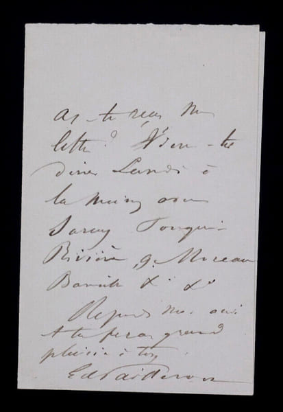 &Eacute;douard PAILLERON, Dramaturge - LETTRE AUTOGRAPHE SIGN&Eacute;E. &Eacute;douard PAILLERON