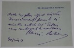 HENRI-ROBERT - LETTRE AUTOGRAPHE SIGN&Eacute;E, PARIS. Henri-Robert