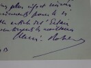 HENRI-ROBERT - LETTRE AUTOGRAPHE SIGN&Eacute;E, PARIS. Henri-Robert