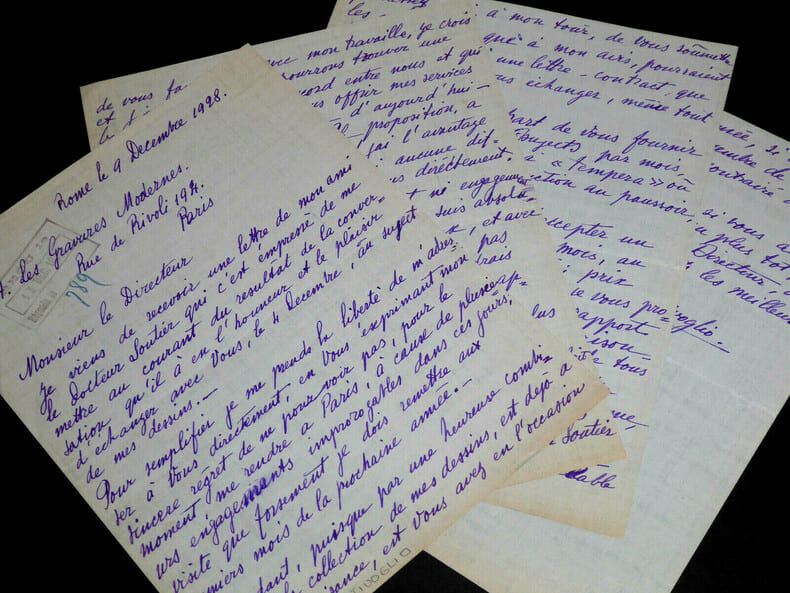 BENTIVOGLIO Gaetano - LETTRE AUTOGRAPHE SIGN&Eacute;E DE 4 PAGES, 1928. Gaetano Bentivoglio