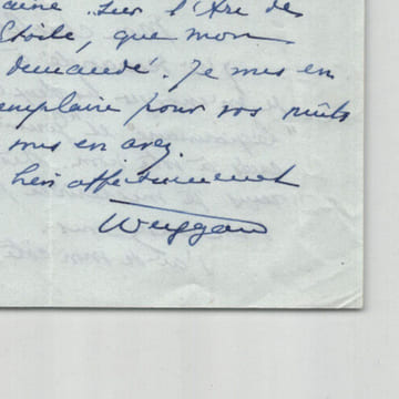 Général Maxime WEYGAND - Lettre autographe signée - Paris - 1960. Général Maxime WEYGAND