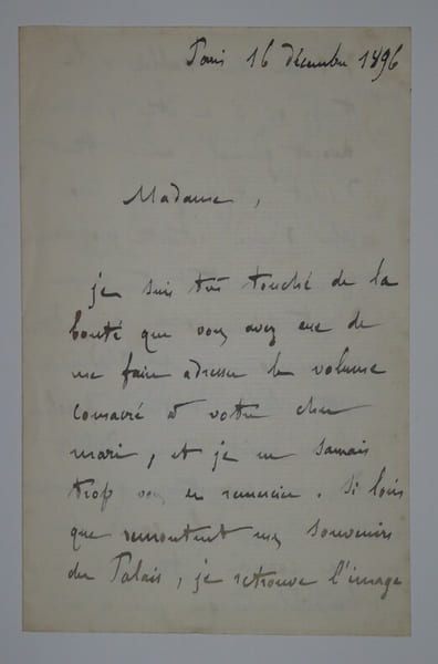 BETOLAUD Alexandre - LETTRE AUTOGRAPHE SIGNEE, PARIS, DECEMBRE 1896. Alexandre B&eacute;tolaud