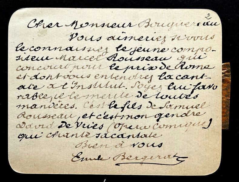 Emile BERGERAT - CARTE-LETTRE AUTOGRAPHE SIGN&Eacute;E. Emile BERGERAT