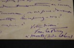 Fernand LE BORNE - Lettre autographe sign&eacute;e, Monts, 1918, Mme CHAZEL. Fernand LE BORNE