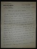 VANNI MARCOUX Giovanni LETTRE AUTOGRAPHE SIGN&Eacute;E, GRAND TH&Eacute;&Acirc;TRE BORDEAUX 1951. Vanni Marcoux (Giovanni Marcoux)