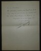 VANNI MARCOUX Giovanni LETTRE AUTOGRAPHE SIGN&Eacute;E, GRAND TH&Eacute;&Acirc;TRE BORDEAUX 1951. Vanni Marcoux (Giovanni Marcoux)