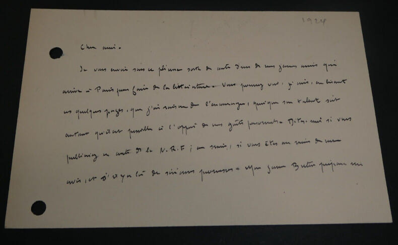Louis MARTIN-CHAUFFIER, Journaliste - CARTE LETTRE AUTOGRAPHE SIGN&Eacute;E. Louis MARTIN-CHAUFFIER