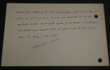 Louis MARTIN-CHAUFFIER, Journaliste - CARTE LETTRE AUTOGRAPHE SIGN&Eacute;E. Louis MARTIN-CHAUFFIER