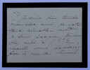 Julia BARTET - CARTE-LETTRE DE DEUIL AUTOGRAPHE SIGN&Eacute;E. Julia Bartet