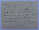 Julia BARTET - CARTE-LETTRE DE DEUIL AUTOGRAPHE SIGN&Eacute;E. Julia Bartet