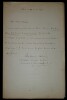 Lettre autographe sign&eacute;e, Paris, 17 avril 1894. Lacroix de Crespel, Octave