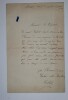 TALBOT Charles Marie - LETTRE AUTOGRAPHE SIGN&Eacute;E, MAISON D'ARR&Ecirc;T DE POITIERS 1861. Charles Marie Talbot