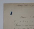 TALBOT Charles Marie - LETTRE AUTOGRAPHE SIGN&Eacute;E, MAISON D'ARR&Ecirc;T DE POITIERS 1861. Charles Marie Talbot