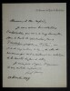HERVIEU Paul - LETTRE AUTOGRAPHE SIGN&Eacute;E, HISTORIQUE PROGRAMME TH&Eacute;&Acirc;TRE, 1899. Paul Hervieu