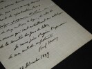 HERVIEU Paul - LETTRE AUTOGRAPHE SIGN&Eacute;E, HISTORIQUE PROGRAMME TH&Eacute;&Acirc;TRE, 1899. Paul Hervieu