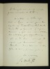 LETTRE AUTOGRAPHE SIGNEE, 1897 - VIERGE AU JARDIN. Guillaume Dubufe