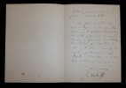 LETTRE AUTOGRAPHE SIGNEE, 1897 - VIERGE AU JARDIN. Guillaume Dubufe
