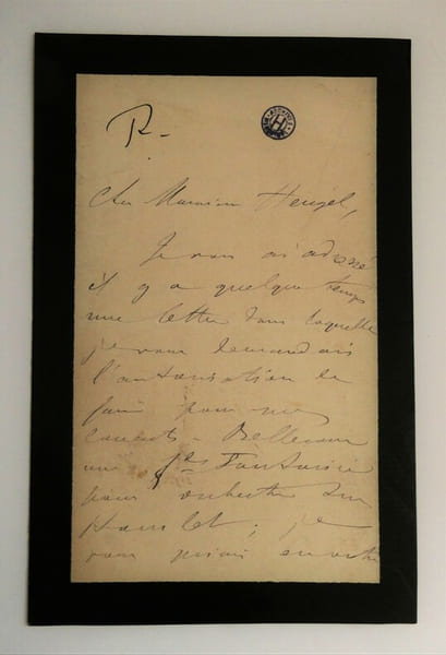 LUIGINI Alexandre - LETTRE AUTOGRAPHE SIGN&Eacute;E &Agrave; HEUGEL, 1883. Alexandre Luigini