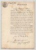 Pouvoir sign&eacute; Th&eacute;o Bergerat – Collection coh&eacute;rente de 50 auteurs & musiciens. Th&eacute;o Bergerat