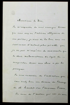 Adolphe VUITRY - LETTRE AUTOGRAPHE SIGNÉE. Adolphe Vuitry