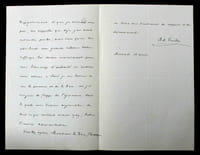 Adolphe VUITRY - LETTRE AUTOGRAPHE SIGNÉE