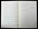 Adolphe VUITRY - LETTRE AUTOGRAPHE SIGN&Eacute;E. Adolphe Vuitry