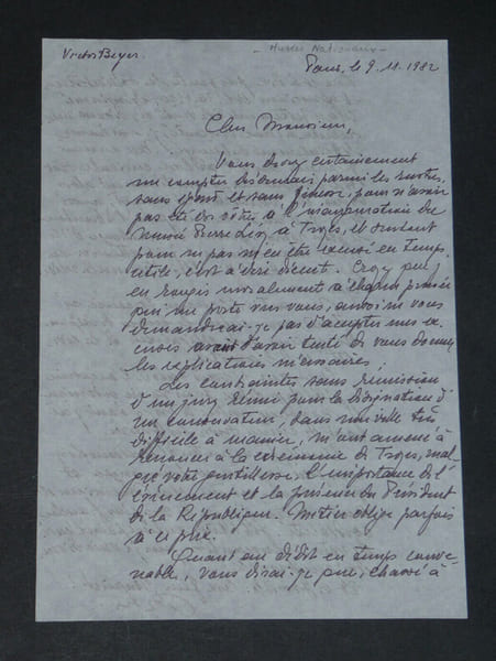 Victor BEYER , Historien de l'art alsacien - LETTRE AUTOGRAPHE SIGN&Eacute;E - 1982. Victor BEYER