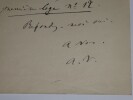 LETTRE AUTOGRAPHE SIGN&Eacute;E, LE RAPPEL, ADMINISTRATION. Auguste Vacquerie