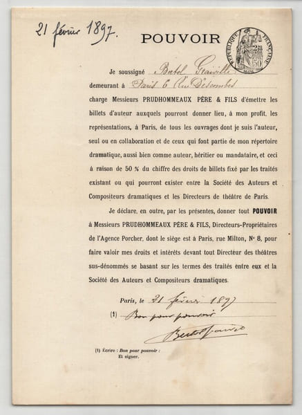 Pouvoir sign&eacute; – Eug&egrave;ne Bertol-Graivil – Collection de 50 auteurs & musiciens. Eug&egrave;ne Bertol-Graivil