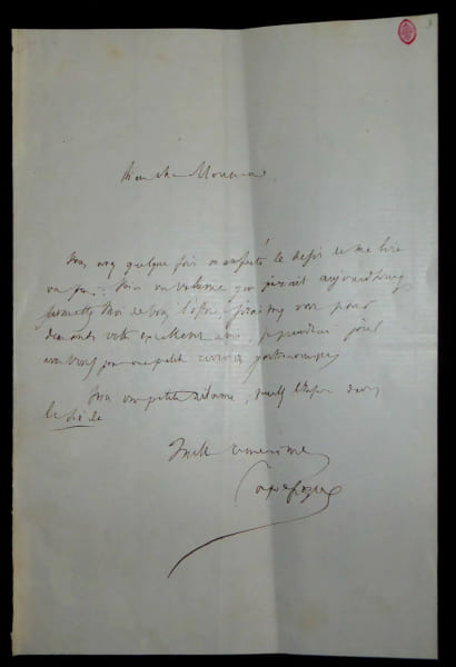 CAPEFIGUE Jean-Baptiste - LETTRE AUTOGRAPHE SIGNEE MARSEILLE JOURNALISTE. CAPEFIGUE Jean-Baptiste