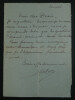 G&eacute;n&eacute;ral SCHILLEMANS - Lettre autographe sign&eacute;e au Caporal Drain 1917 Saint-Brieuc. G&eacute;n&eacute;ral SCHILLEMANS