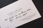 Pierre DEMARIGNY - Carte de visite autographe, 1975. Pierre DEMARIGNY