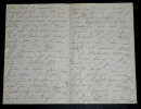 IDA VON REINSBERG-D&Uuml;RINGSFELD LETTRE AUTOGRAPHE SIGNEE DATEE DE 1862. Ida von Reinsberg-D&uuml;ringsfeld