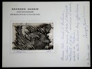 MASSIE Georges - AQUARELLE ORIGINALE D&Eacute;DICACE &Agrave; MARCELLE MAUGUIN, 1968. Georges Massi&eacute;
