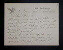 CHINCHOLLE Charles Henri - CARTE AUTOGRAPHE SIGNEE FIGARO 1897 VAN ZANDT LAKME. Charles Henri Chincholle