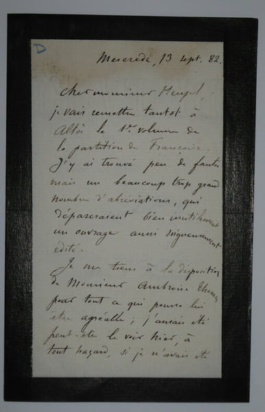 DELAHAYE L&eacute;on - LETTRE AUTOGRAPHE SIGN&Eacute;E &Agrave; Henri HEUGEL, 1882. L&eacute;on Delahaye