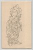 Dessin d&eacute;but XXe - Caricature - &Eacute;tude de costume asiatique. 