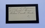 Carte de visite simple sign&eacute;e - Madame Camille Bouchez, &eacute;pouse de magistrat boulangiste. Camille Bouchez (&eacute;pouse de)