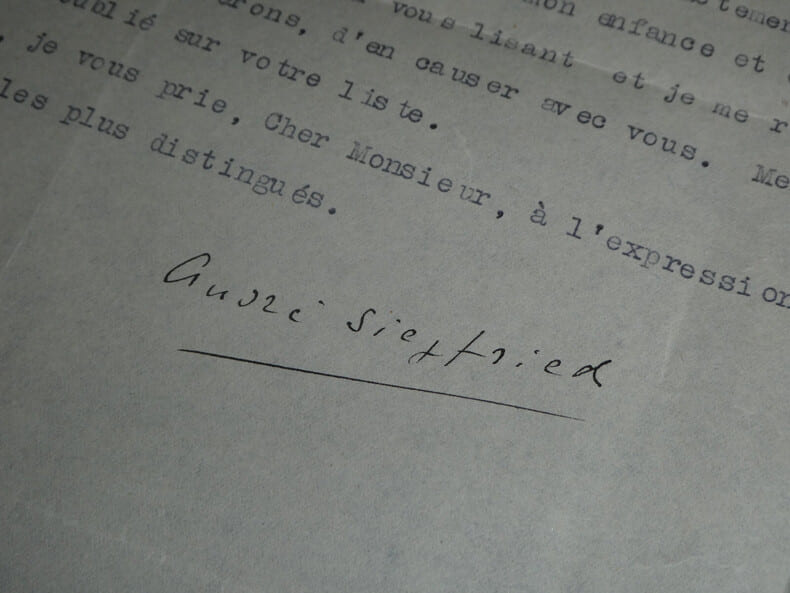 Andr&eacute; SIEGFRIED - TAPUSCRIT SIGN&Eacute; "M&eacute;moires d'Outre-tombe", 1930, Paris. Andr&eacute; SIEGFRIED