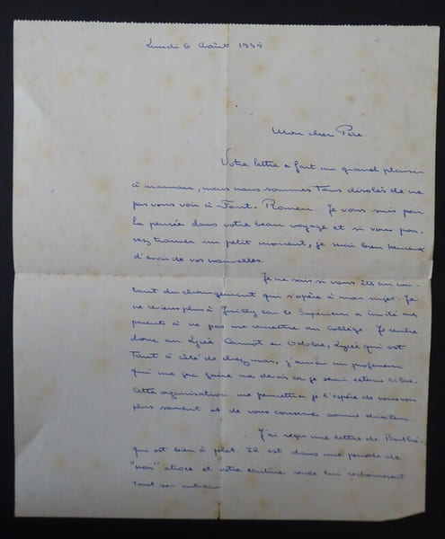IGLESIS Roger - LETTRE AUTOGRAPHE SIGN&Eacute;E, SUPERBOLQUERE, PYR&Eacute;N&Eacute;ES 1935. Roger Igl&eacute;sis