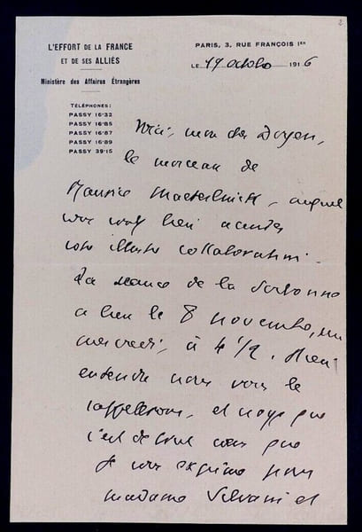 Saint-Georges DE BOUH&Eacute;LIER - LETTRE AUTOGRAPHE SIGN&Eacute;E, 1916. Saint-Georges DE BOUH&Eacute;LIER