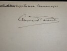 LETTRE AUTOGRAPHE SIGN&Eacute;E, OCTOBRE 1904. PARENT Armand