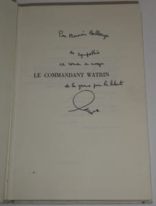 Le commandant Watrin - avec envoi signé