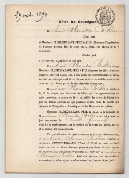 Pouvoir sign&eacute; Alexandre Bisson – Collection coh&eacute;rente de 50 auteurs & musiciens. Alexandre Bisson