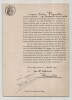 Pouvoir sign&eacute; par Henry Pruni&egrave;res – Collection de 50 auteurs & musiciens. Henry Pruni&egrave;res